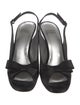 Stuart Weitzman Satin Bow Accents Slingback Sandals