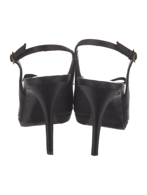 Stuart Weitzman Satin Bow Accents Slingback Sandals