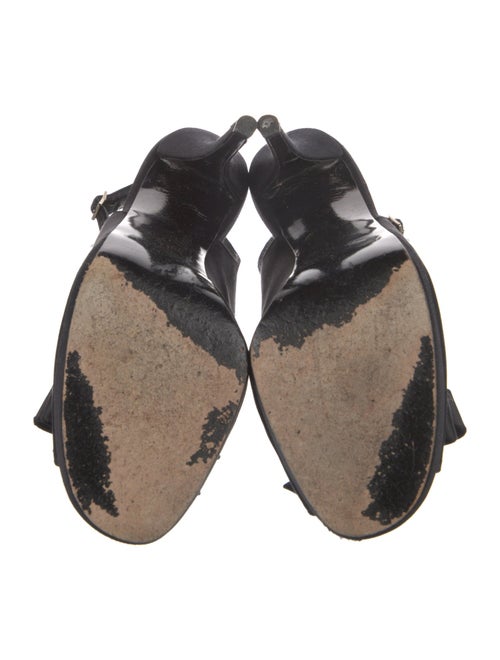 Stuart Weitzman Satin Bow Accents Slingback Sandals