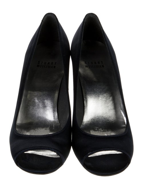 Stuart Weitzman Satin Crystal Embellishments Pumps