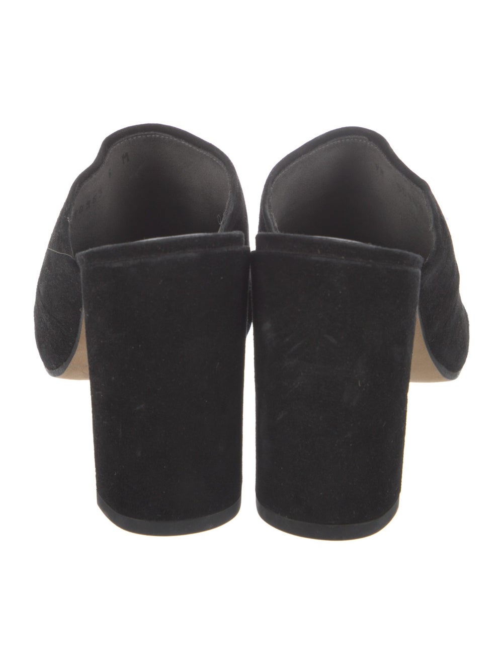 Stuart Weitzman Suede Slides Black - image 4
