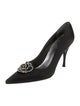 Stuart Weitzman Satin Crystal Embellishments Pumps