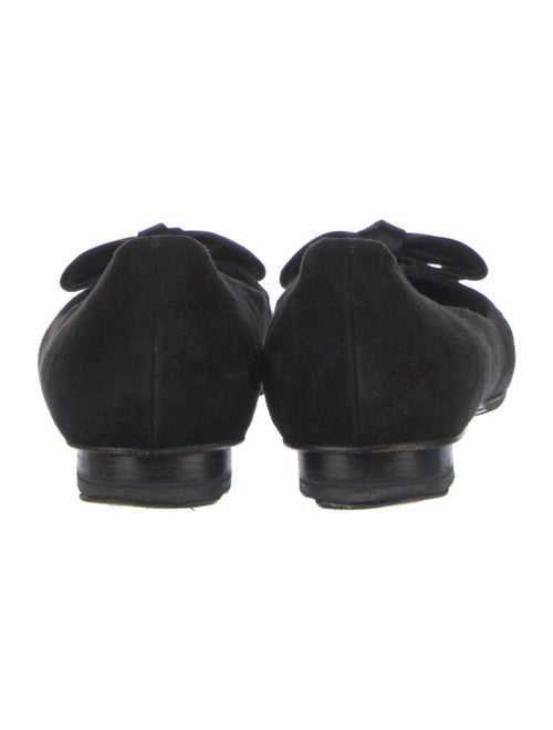 Stuart Weitzman Suede Bow Accents Flats