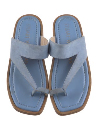 Stuart Weitzman Suede Slides