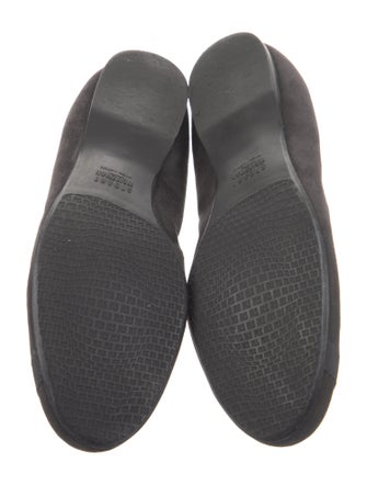 Stuart Weitzman Suede Grosgrain Trim Flats