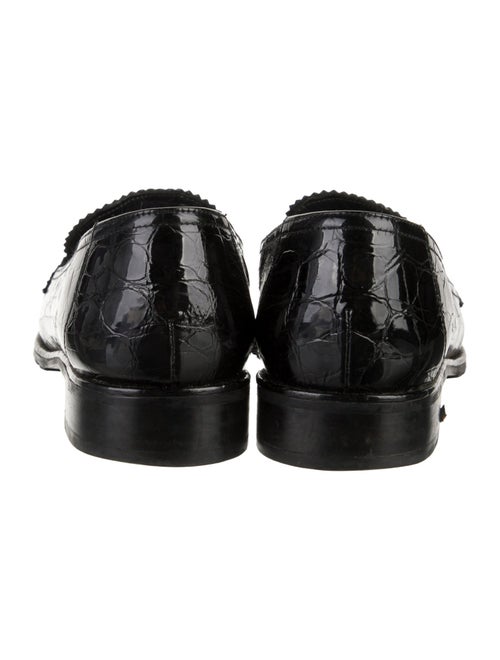 Stuart Weitzman Embossed Leather Loafers