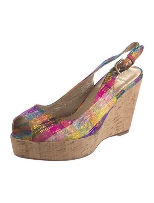 Stuart Weitzman Plaid Print Slingback Pumps
