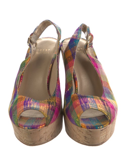 Stuart Weitzman Plaid Print Slingback Pumps