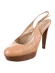 Stuart Weitzman Leather Slingback Pumps