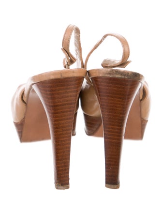 Stuart Weitzman Leather Slingback Pumps