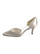 Stuart Weitzman Satin Crystal Embellishments D'Orsay Pumps