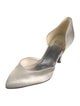 Stuart Weitzman Satin Crystal Embellishments D'Orsay Pumps