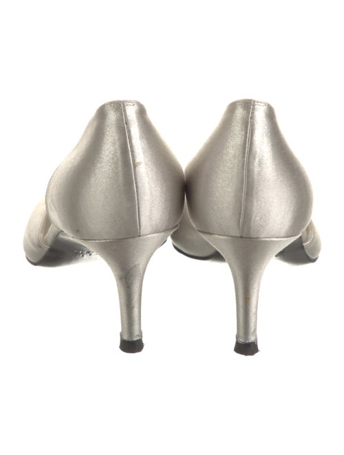 Stuart Weitzman Satin Crystal Embellishments D'Orsay Pumps