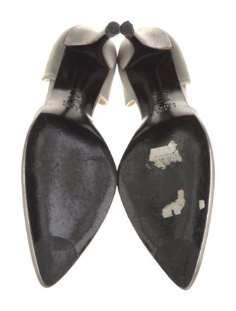 Stuart Weitzman Satin Crystal Embellishments D'Orsay Pumps