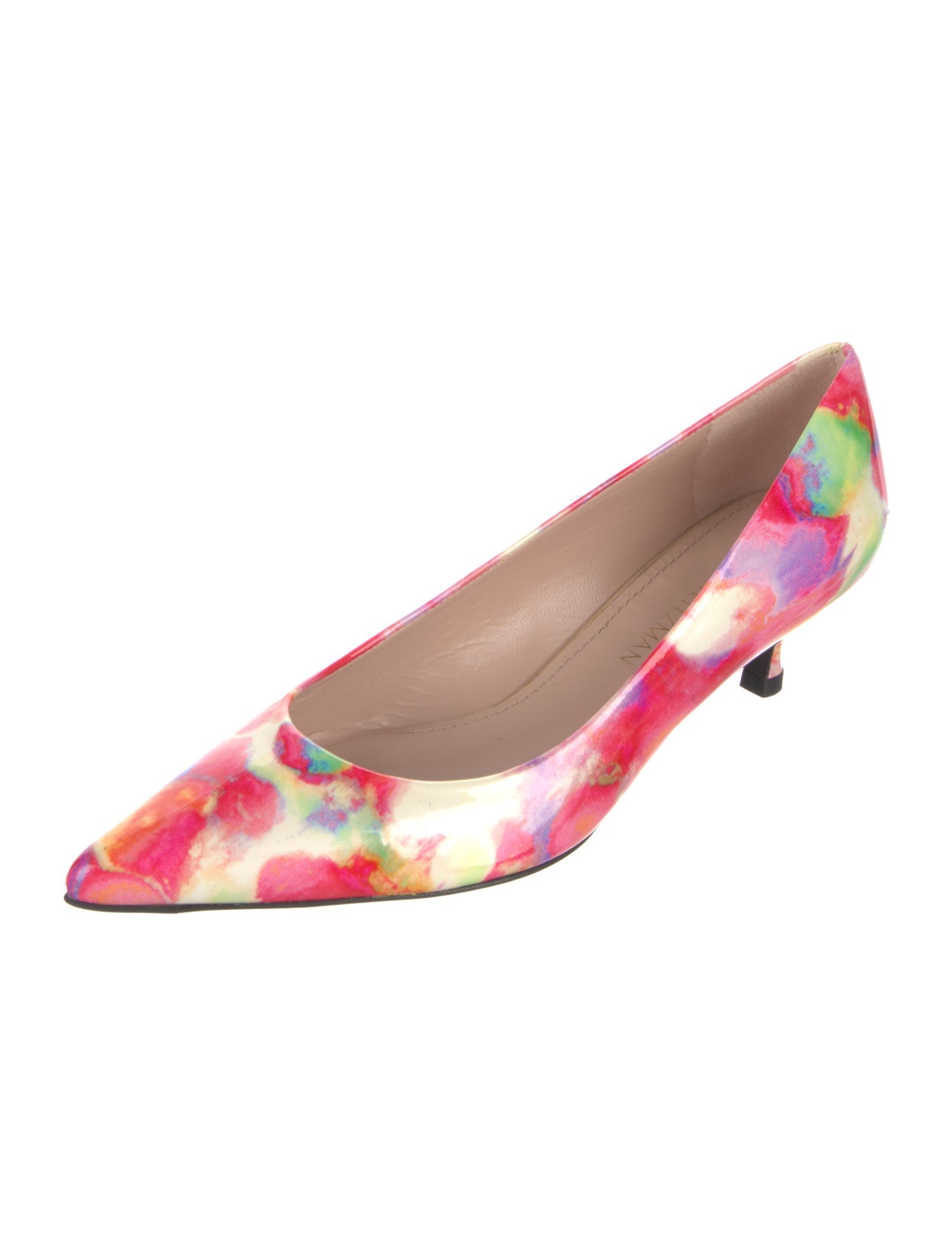 Stuart Weitzman Patent Leather Printed Pumps