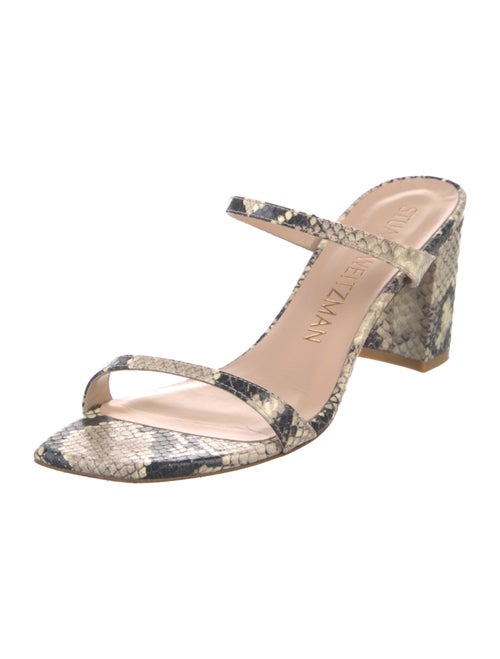 Stuart Weitzman Python Animal Print Slides