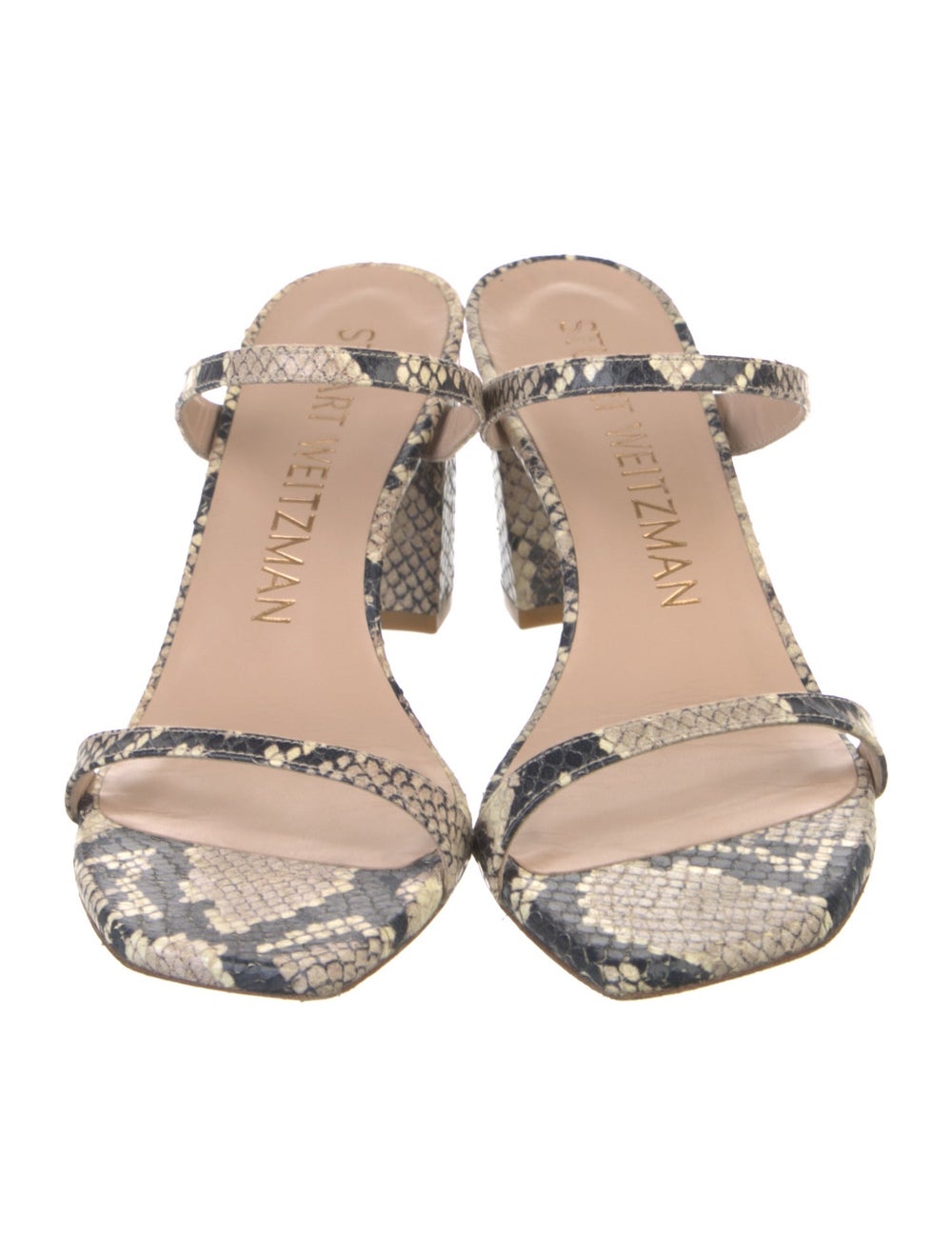 Stuart Weitzman Python Slides Black & Neutrals An… - image 3