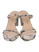 Stuart Weitzman Python Animal Print Slides