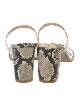 Stuart Weitzman Python Animal Print Slides