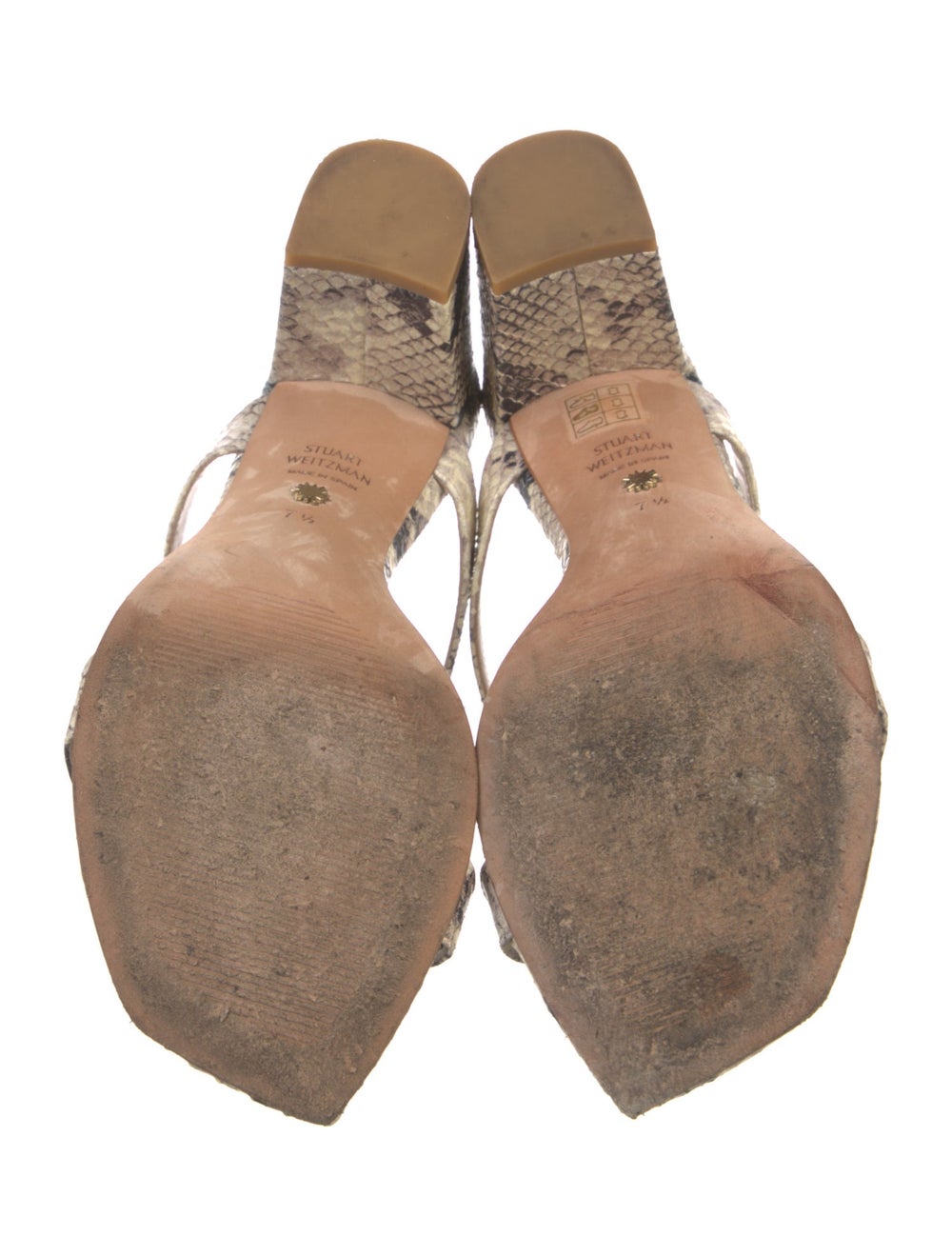 Stuart Weitzman Python Slides Black & Neutrals An… - image 5