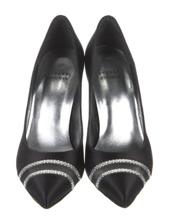 Stuart Weitzman Satin Printed Pumps