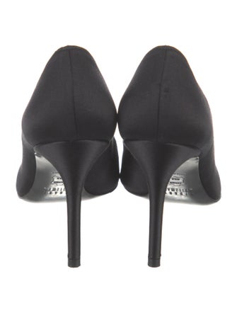 Stuart Weitzman Satin Printed Pumps