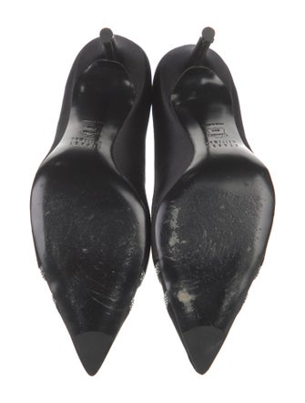 Stuart Weitzman Satin Printed Pumps