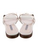 Stuart Weitzman Leather Studded Accents Slides