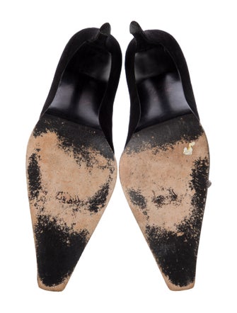 Stuart Weitzman Suede Bow Accents Pumps