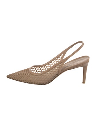 Stuart Weitzman Mesh Mesh Accents Slingback Pumps