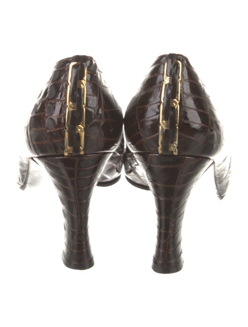 Stuart Weitzman Embossed Leather Pumps