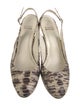 Stuart Weitzman Snakeskin Printed Slingback Pumps