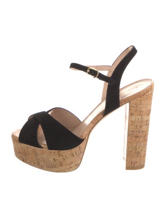 Stuart Weitzman Suede Slingback Sandals
