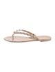 Stuart Weitzman Rubber Beaded Accents Flip Flops