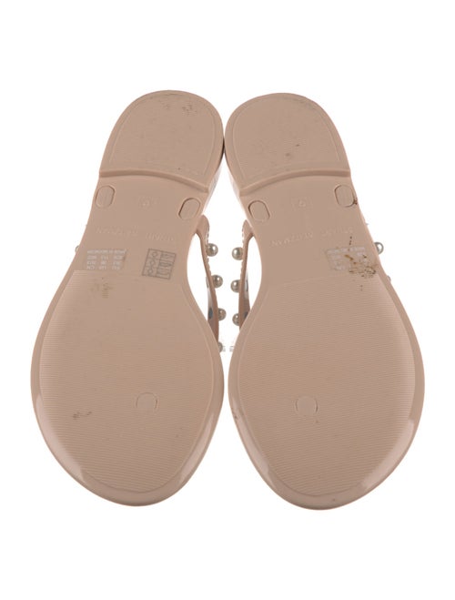 Stuart Weitzman Rubber Beaded Accents Flip Flops