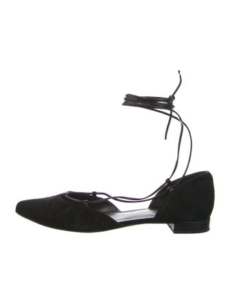 Stuart Weitzman Suede D'Orsay Flats