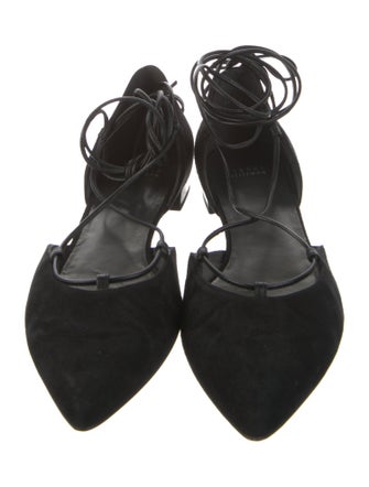 Stuart Weitzman Suede D'Orsay Flats