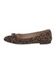 Stuart Weitzman Suede Animal Print Ballet Flats