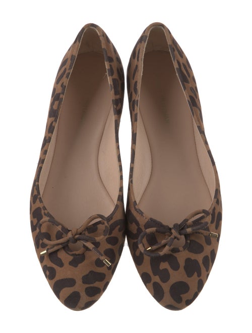 Stuart Weitzman Suede Animal Print Ballet Flats