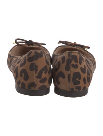 Stuart Weitzman Suede Animal Print Ballet Flats