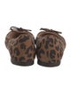 Stuart Weitzman Suede Animal Print Ballet Flats
