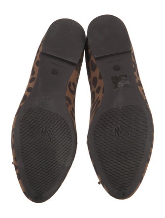 Stuart Weitzman Suede Animal Print Ballet Flats