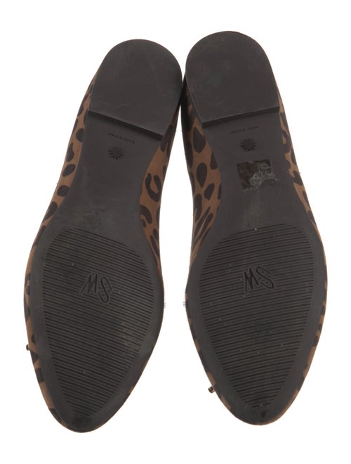 Stuart Weitzman Suede Animal Print Ballet Flats