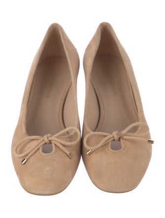 Stuart Weitzman Suede Bow Accents Pumps