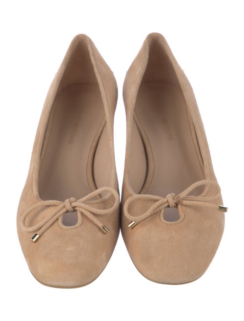 Stuart Weitzman Suede Bow Accents Pumps