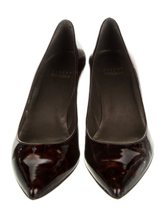 Stuart Weitzman Patent Leather Animal Print Pumps