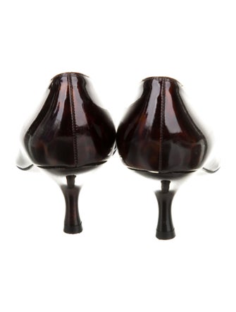 Stuart Weitzman Patent Leather Animal Print Pumps