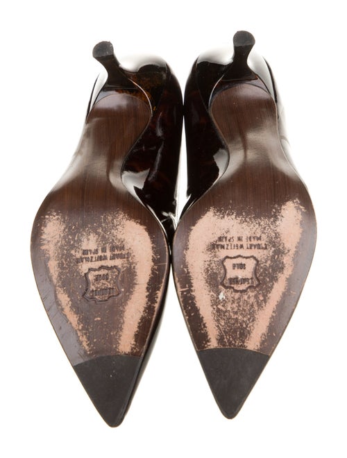 Stuart Weitzman Patent Leather Animal Print Pumps