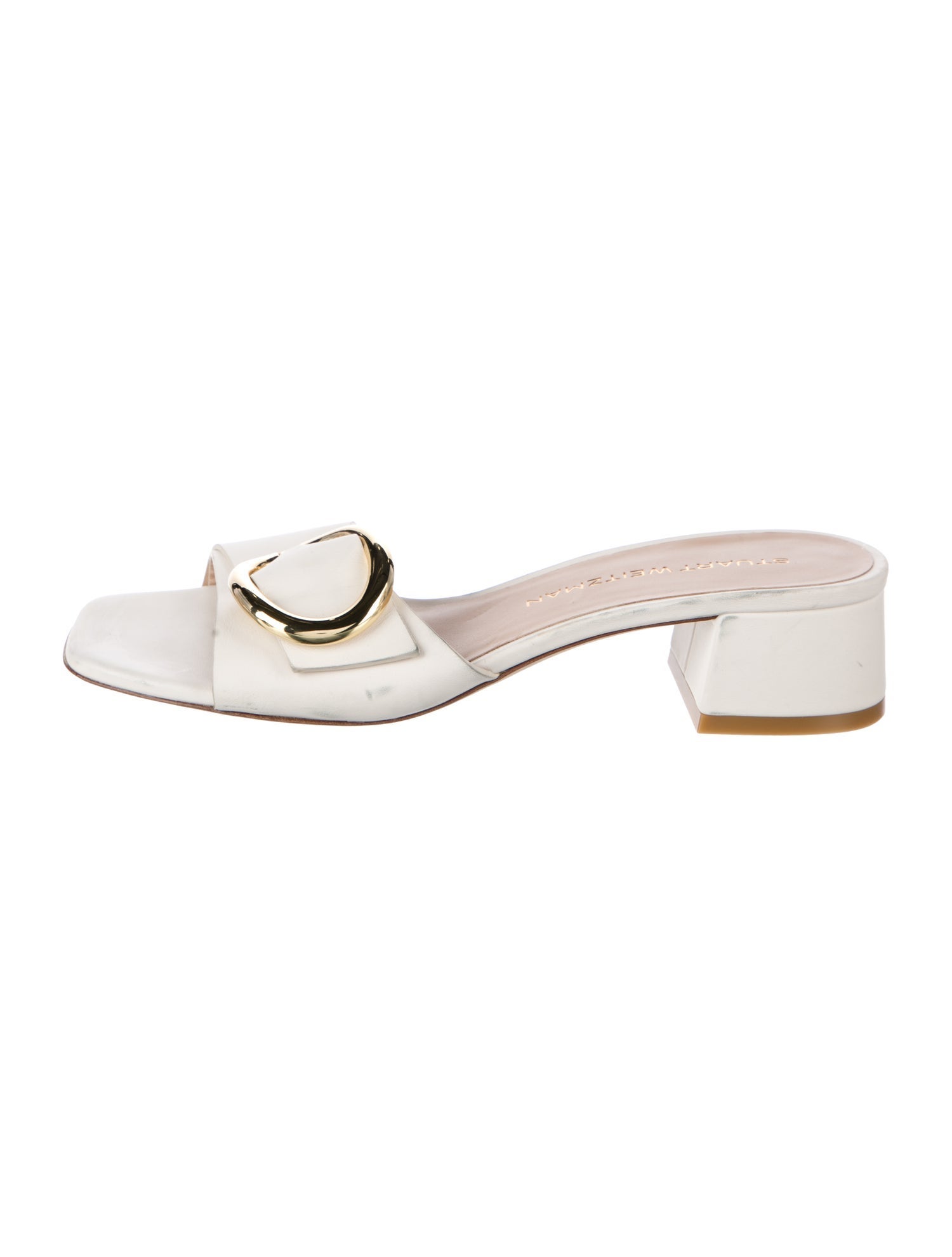 Stuart Weitzman Leather Slides