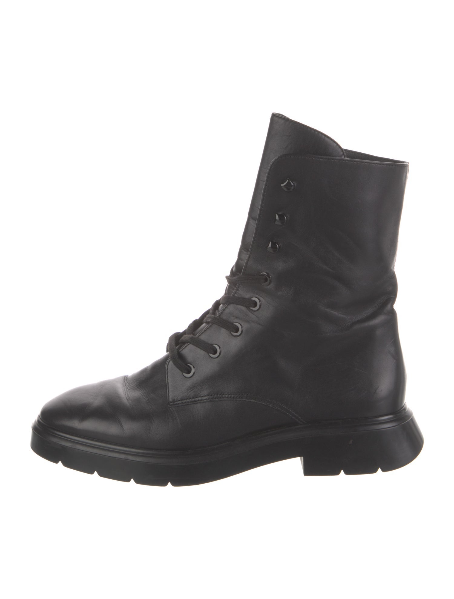 Stuart Weitzman Leather Combat Boots